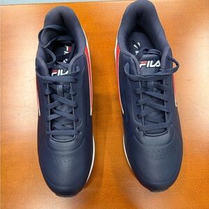 Fila Men's Dark Blue and Red Sneakers